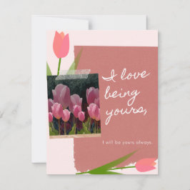 Ich Liebe, dein mit Tulip Romantik Valentins zu se Feiertagskarte