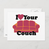 Ich Liebe dein Sofa Postkarte (Vorne/Hinten)