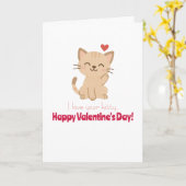 Ich liebe deine Kitty zum Valentinstag Karte (Gelbe Blume)