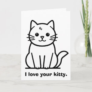Ich liebe deine Kitty zum Valentinstag Karte