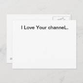 Ich Liebe deinen SenderL. -Postkarte Postkarte (Vorne/Hinten)