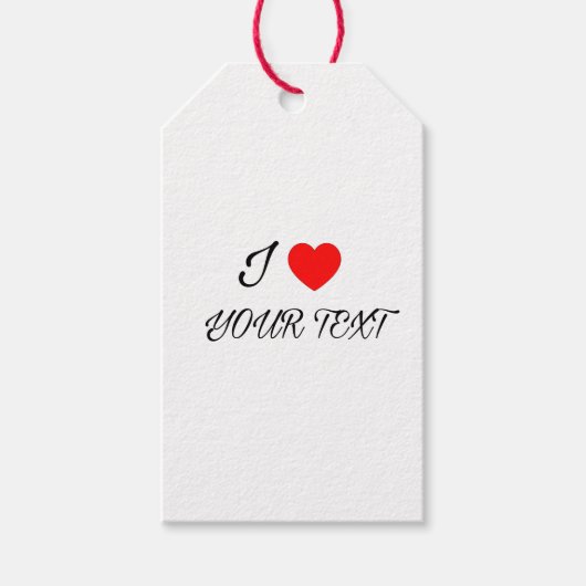 Ich liebe deinen Text Geschenkanhänger (Vorderseite)