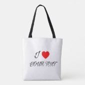 Ich liebe deinen Text Tasche (Rückseite)