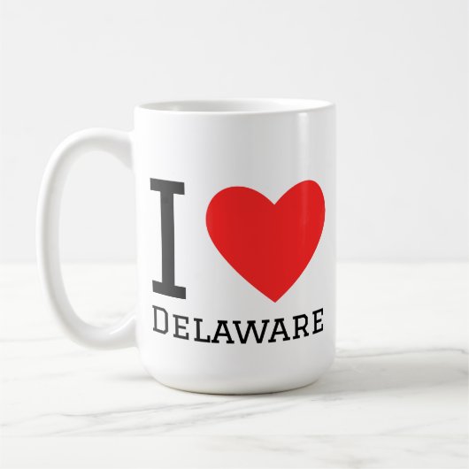 Ich liebe Delaware Kaffeetasse (Links)