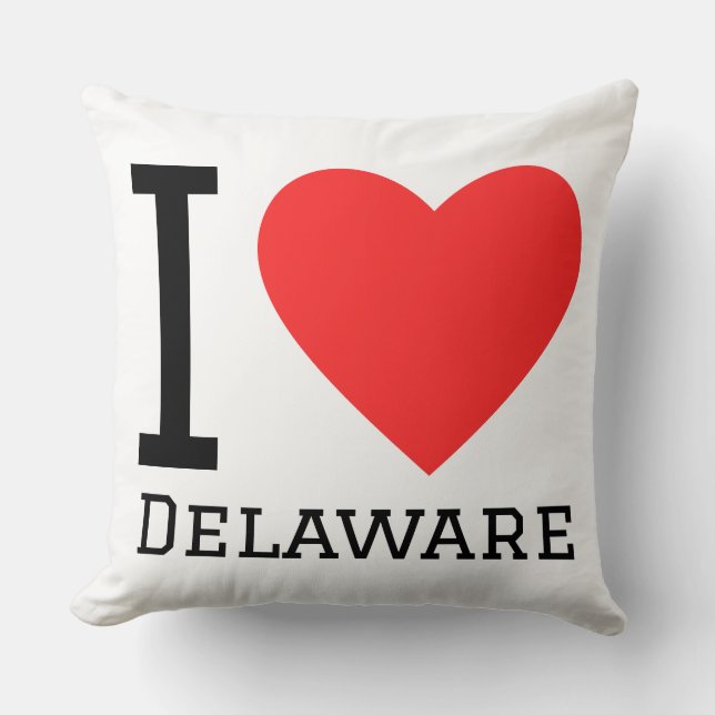 Ich liebe Delaware  Kissen (Vorderseite)
