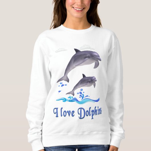 Ich liebe Delfine Sweatshirt (Vorderseite)