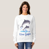 Ich liebe Delfine Sweatshirt (Vorne ganz)