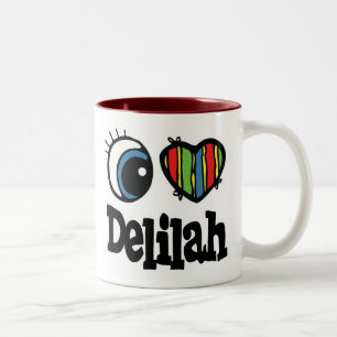 Ich liebe Delilah Zweifarbige Tasse