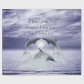 Ich Liebe Delphine Geschenkpapier (Flach)