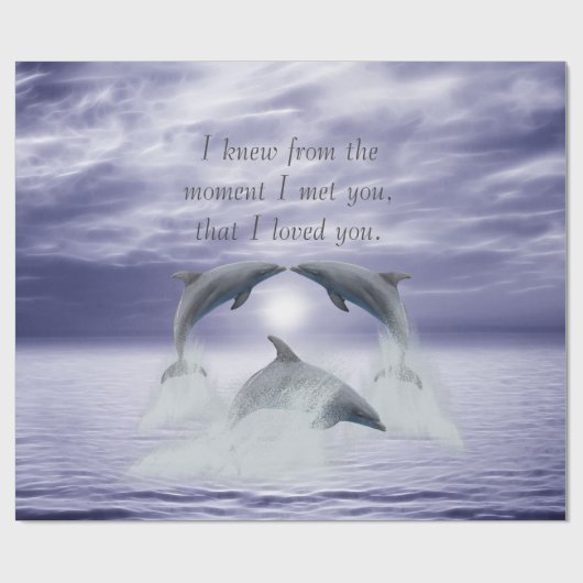 Ich Liebe Delphine Geschenkpapier (Flach)