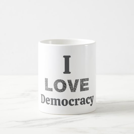 Ich liebe Demokratie Kaffeetasse (Mittel)