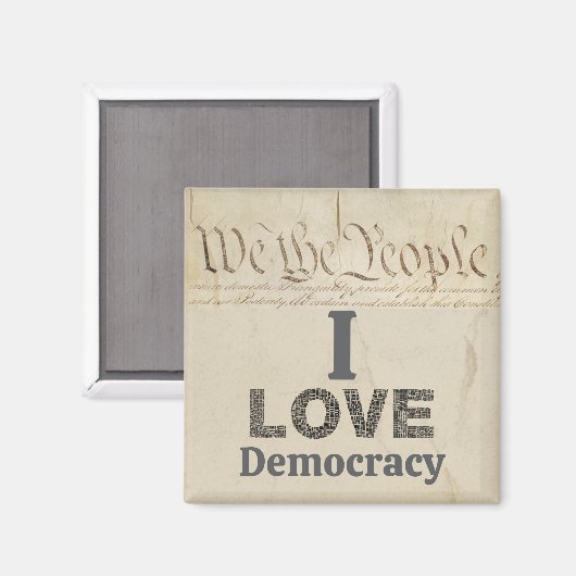 Ich liebe Demokratie Magnet (Vorderseite/Rückseite)