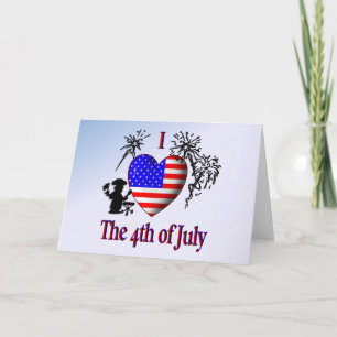 Ich liebe den 4. Juli - Leere Innenseite Karte