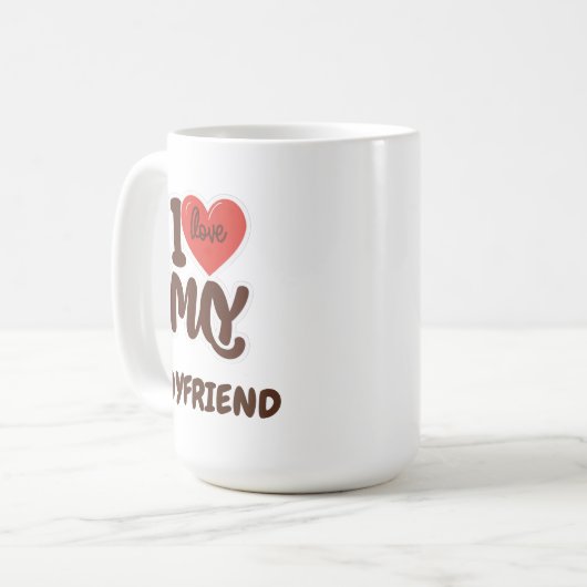Ich Liebe den Brauch von Boyfriend Kaffeetasse (Vorderseite Links)