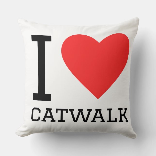 Ich liebe den Catwalk  Kissen (Vorderseite)