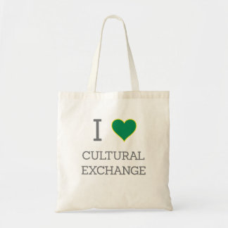 Ich liebe den Cultural Exchange Tote Tragetasche
