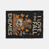 Ich Liebe den Fall meiner Feinde lustiges Herbst S Fleecedecke (Vorderseite (Horizontal))
