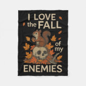 Ich Liebe den Fall meiner Feinde lustiges Herbst S Fleecedecke (Vorderseite)