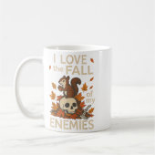 Ich Liebe den Fall meiner Feinde lustiges Herbst S Kaffeetasse (Links)