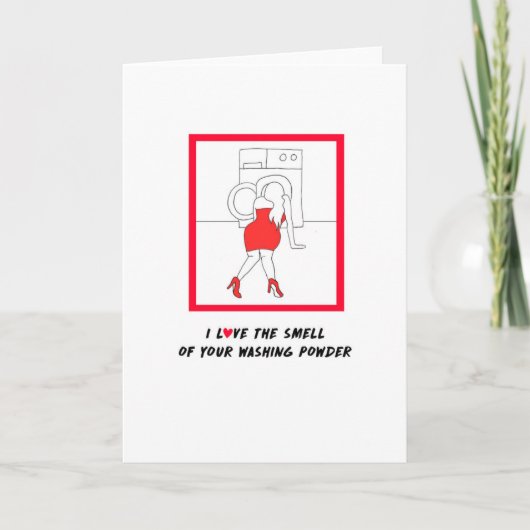 Ich Liebe den Geruch - Funny Valentinstag Card Feiertagskarte (Vorderseite)