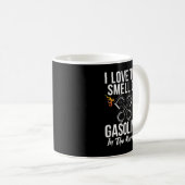 Ich Liebe den Geruch von Benzin in der Morgenrepar Kaffeetasse (VorderseiteRechts)