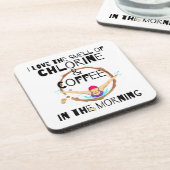 Ich Liebe den Geruch von Chlor und Kaffee.w Getränkeuntersetzer (Linke Seite)