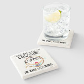 Ich Liebe den Geruch von Chlor und Kaffee.w Steinuntersetzer (Seitenansicht)