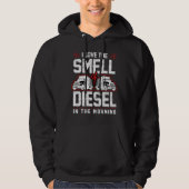 Ich Liebe den Geruch von Diesel im LKW-Morgengraue Hoodie (Vorderseite)