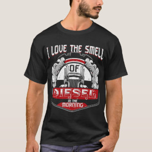 Ich Liebe den Geruch von Diesel im LKW-Morgengraue T-Shirt