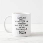 Ich Liebe den Geruch von Kaffee Funny Sprichwort M Kaffeetasse (Links)