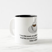 Ich Liebe den Geruch von Kaffee Zweifarbige Tasse (Vorderseite Links)