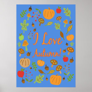 Ich liebe den Herbst! Poster
