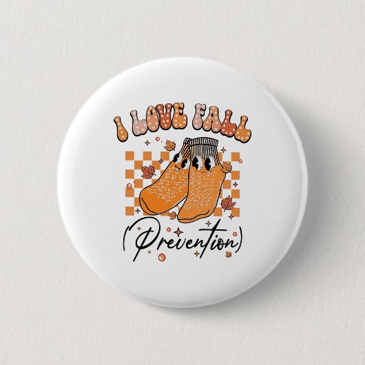 Ich liebe den Herbst Prävention Thanksgiving Herbs Button (Vorderseite)