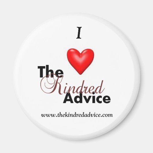 Ich Liebe den Hinweis Magnet (Vorne)