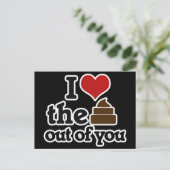 Ich Liebe den kack aus dir Postkarte (Stehend Vorderseite)