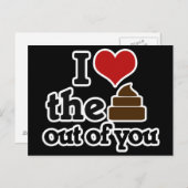 Ich Liebe den kack aus dir Postkarte (Vorne/Hinten)