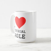 Ich liebe den Kaiseradler Kaffeetasse (Vorderseite Links)