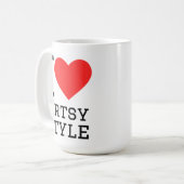 Ich liebe den kunstvollen Stil Kaffeetasse (Vorderseite Links)