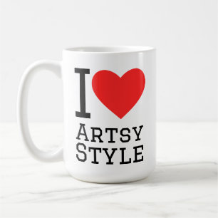 Ich liebe den kunstvollen Stil Kaffeetasse