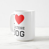 Ich liebe den malteser Hund  Kaffeetasse (Vorderseite Links)
