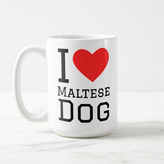 Ich liebe den malteser Hund  Kaffeetasse (Links)