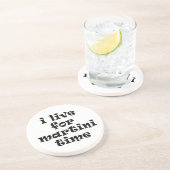 Ich liebe den Martini Time Coaster Sandstein Untersetzer (Seite)