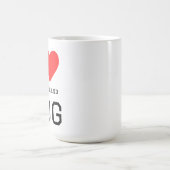 Ich liebe den Neufundländer Hund  Kaffeetasse (Mittel)
