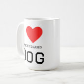 Ich liebe den Neufundländer Hund  Kaffeetasse (Vorderseite Links)