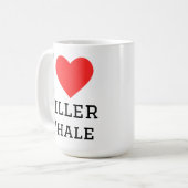 Ich liebe den Orca Kaffeetasse (Vorderseite Links)
