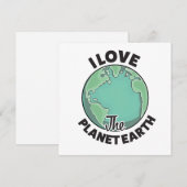 Ich Liebe den Planeten Erde Einladung (Vorne/Hinten)