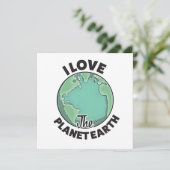 Ich Liebe den Planeten Erde Einladung (Stehend Vorderseite)