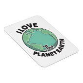 Ich Liebe den Planeten Erde Magnet (Rechte Seite)