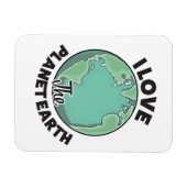Ich Liebe den Planeten Erde Magnet (Horizontal)