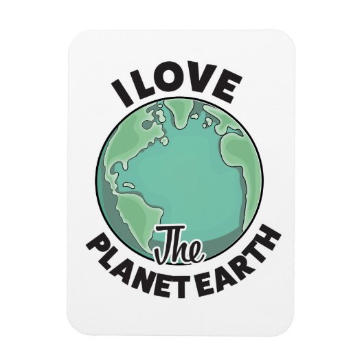 Ich Liebe den Planeten Erde Magnet (Vertikal)